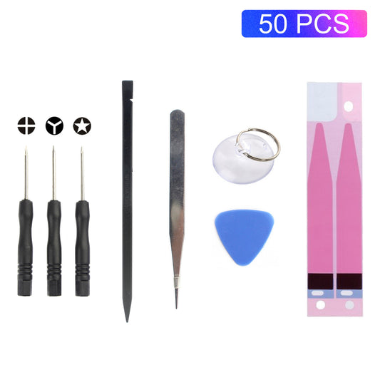 50PCS/Lot JF-8161 8-in-1 Battery Adhesive Sticker Screwdriver Repair Tool Kit Screwdriver Set Opening Tools Disassemble Kit for iPhone 8/7/6s/6