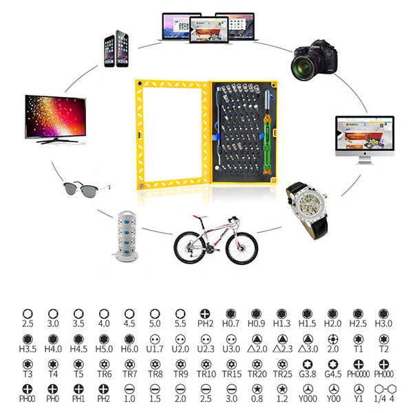 BEST BST-8928 63 in 1 Multi-functional Precision Screwdriver Bit Driver Tools Set