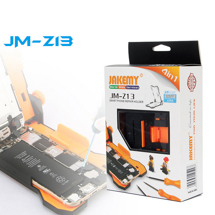 JAKEMY JM-Z13 4-in-1 PCB Repair Smartphone Holder + 3 Screwdrivers Repairing Tool Kit