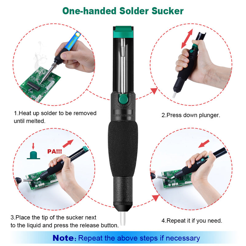 HANDSKIT 22 Pcs Soldering Iron Kit 220V 60W Electric Adjustable Temperature Soldering Iron with Soldering Tips Stand Tools