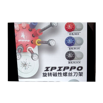 IPIPPO 9 Holes Rotating Magnetic Screwdriver Holder