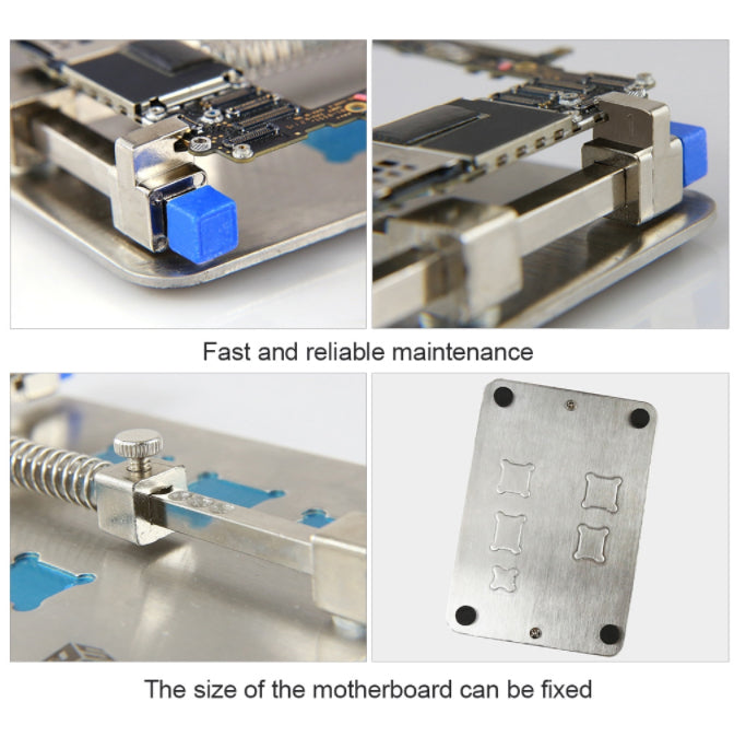 BEST BST-001D Stainless Steel Circuit Board PCB Holder Fixture Work Station for Chip Repair Tools - Silver