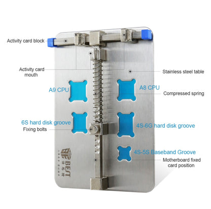 BEST BST-001D Stainless Steel Circuit Board PCB Holder Fixture Work Station for Chip Repair Tools - Silver