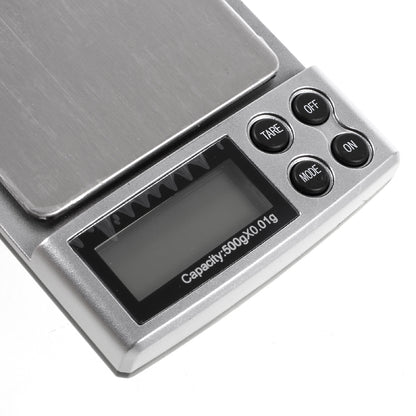 HF-06 500g/0.01g Digital Pocket Scale Jewelry Weighing Electronic Balance with Back-lit LCD