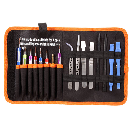 16-In-1 Screwdriver Pry Bar Mobile Phone Repair Tool Kit for iPhone Huawei Etc (SW-1090-6)