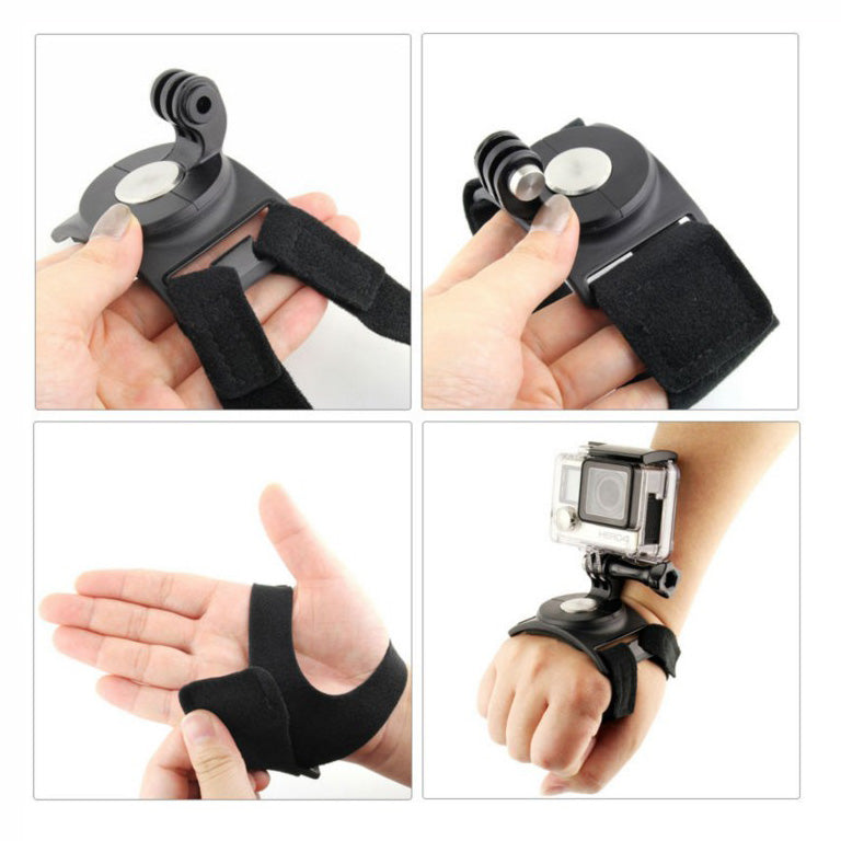 360-Degree Rotary Hand Wrist Arm Leg Strap Mount Set for GoPro 4/3+/3/2/1 Etc