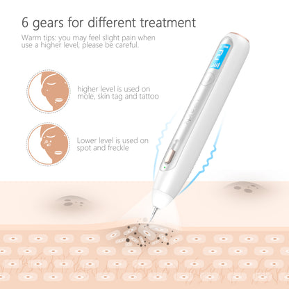 XPREEN XPRE051 Wireless Rechargeable Mole Freckle Dark Spots Tattoo Wart Removal Pen Skin Tag Spot Eraser with LED Screen and Spotlight