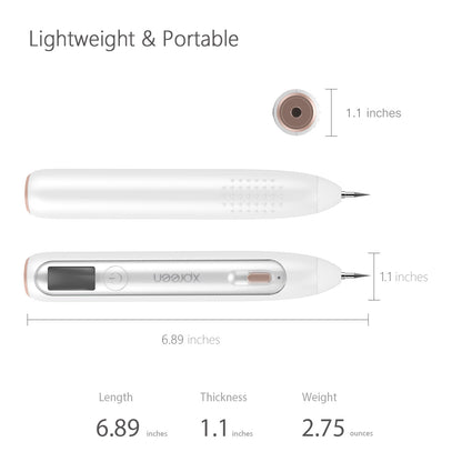 XPREEN XPRE051 Wireless Rechargeable Mole Freckle Dark Spots Tattoo Wart Removal Pen Skin Tag Spot Eraser with LED Screen and Spotlight