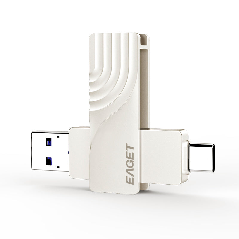 EAGET CF30 2-in-1 Type C USB 3.0 Flash Drive Memory Stick for Type-C Phone Tablet Laptop, 64GB