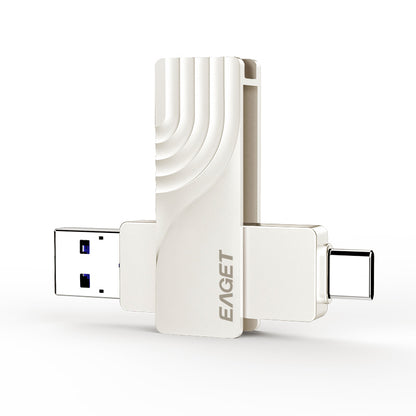 EAGET CF30 2-in-1 Type C USB 3.0 Flash Drive Memory Stick for Type-C Phone Tablet Laptop, 64GB