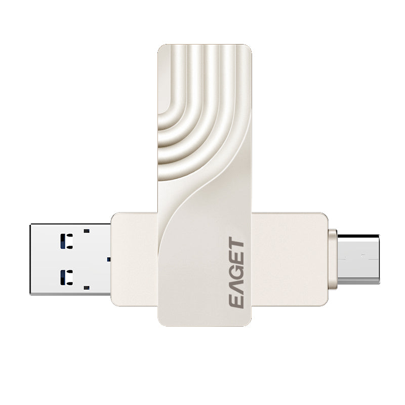 EAGET CF30 2-in-1 Type C USB 3.0 Flash Drive Memory Stick for Type-C Phone Tablet Laptop, 64GB