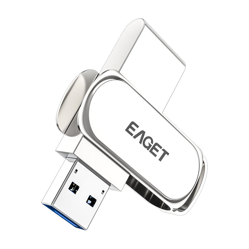 EAGET F80 128G USB 3.0 High-speed USB Flash Drive Data Rotating Design Storage Memory Stick