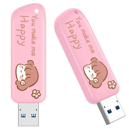 EAGET F66 Cartoon Painted 64G U Disk USB3.0 Flash Drive High-Speed 120MB/S Data Transfer Memory Stick