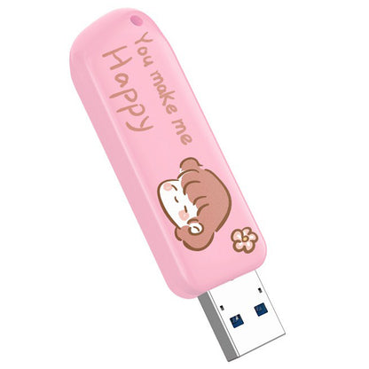 EAGET F66 Cartoon Painted 64G U Disk USB3.0 Flash Drive High-Speed 120MB/S Data Transfer Memory Stick