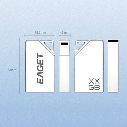 EAGET U8M 64G USB 2.0 Portable Thumb Drive USB Drive Memory Stick Storage with Keychain