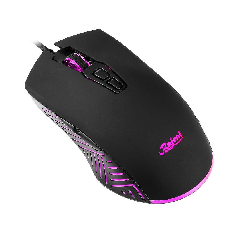 BAJEAL G2 RGB Wired Gaming Mouse Ultralight Ergonomic Computer Mice Supports 6400 DPI, 4 Color Changing Speed Gears