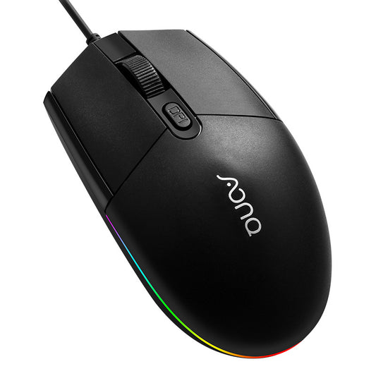 AONQ LG100 Colorful Light E-Sports Gaming Wired Mouse USB Cable Ergonomic Laptop Computer Mouse 3-Key Design Mice