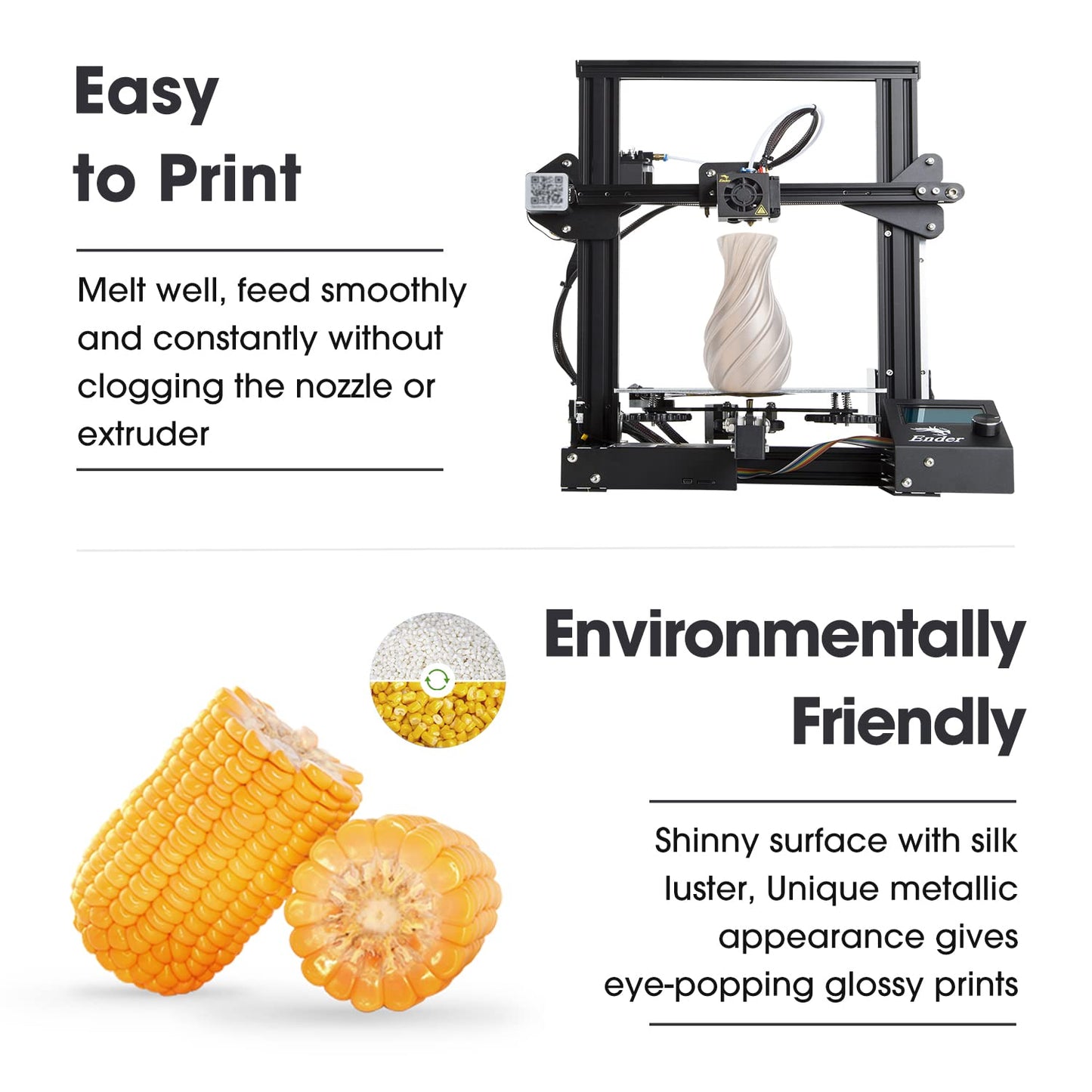 1 Roll 330m 1.75mm Diameter 3D Printer Tangle-free PLA Filament 3D Printing Material