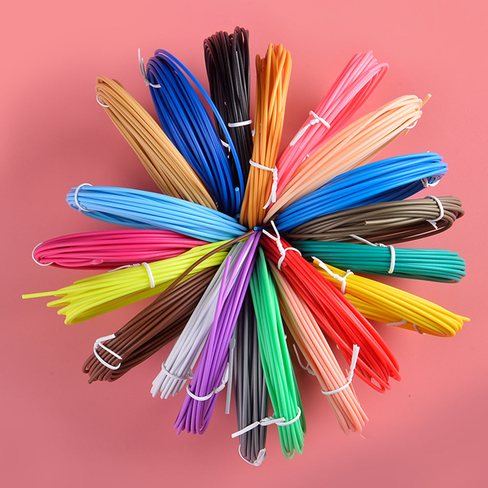 20 Rolls Various Color 5m 1.75mm Diameter Low Temperature 3D Print Pen PCL Filament Kids 3D Printing Materials