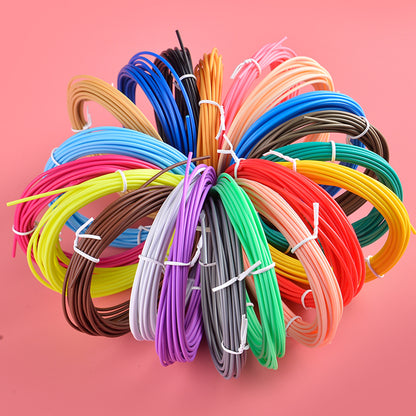 20 Rolls Various Color 5m 1.75mm Diameter Low Temperature 3D Print Pen PCL Filament Kids 3D Printing Materials