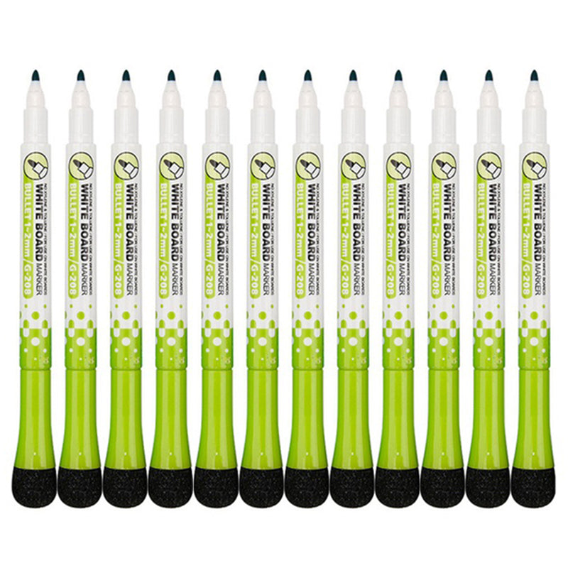 GXIN G-208 12Pcs / Set Dry Erase Markers Whiteboard Markers Ultra Fine Tip Markers for School Office Home