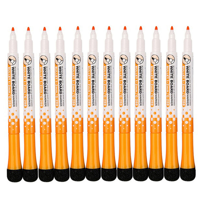 GXIN G-208 12Pcs / Set Dry Erase Markers Whiteboard Markers Ultra Fine Tip Markers for School Office Home