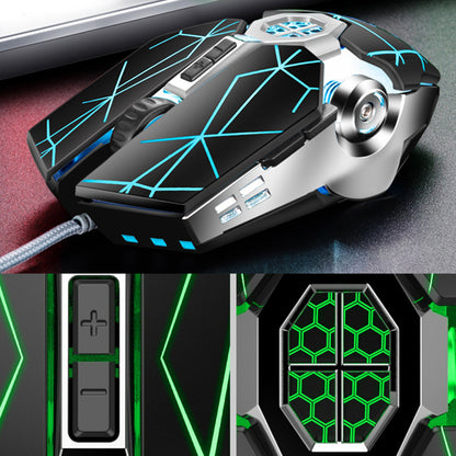 Q7 RGB Gaming Mouse USB Wired 4000 DPI Mechanical Mouse Ergonomic Gamer Computer Mouse for PC Laptop Computer