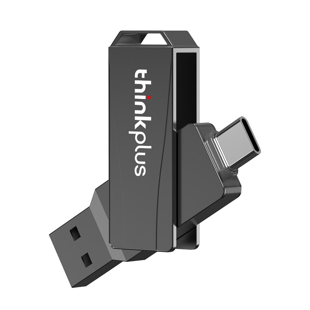 LENOVO THINKPLUS MU252 64GB USB+Type C 2-in-1 Memory Stick Fast Data Reading Speed Rotation Design USB C 3.1 Thumb Flash Drive