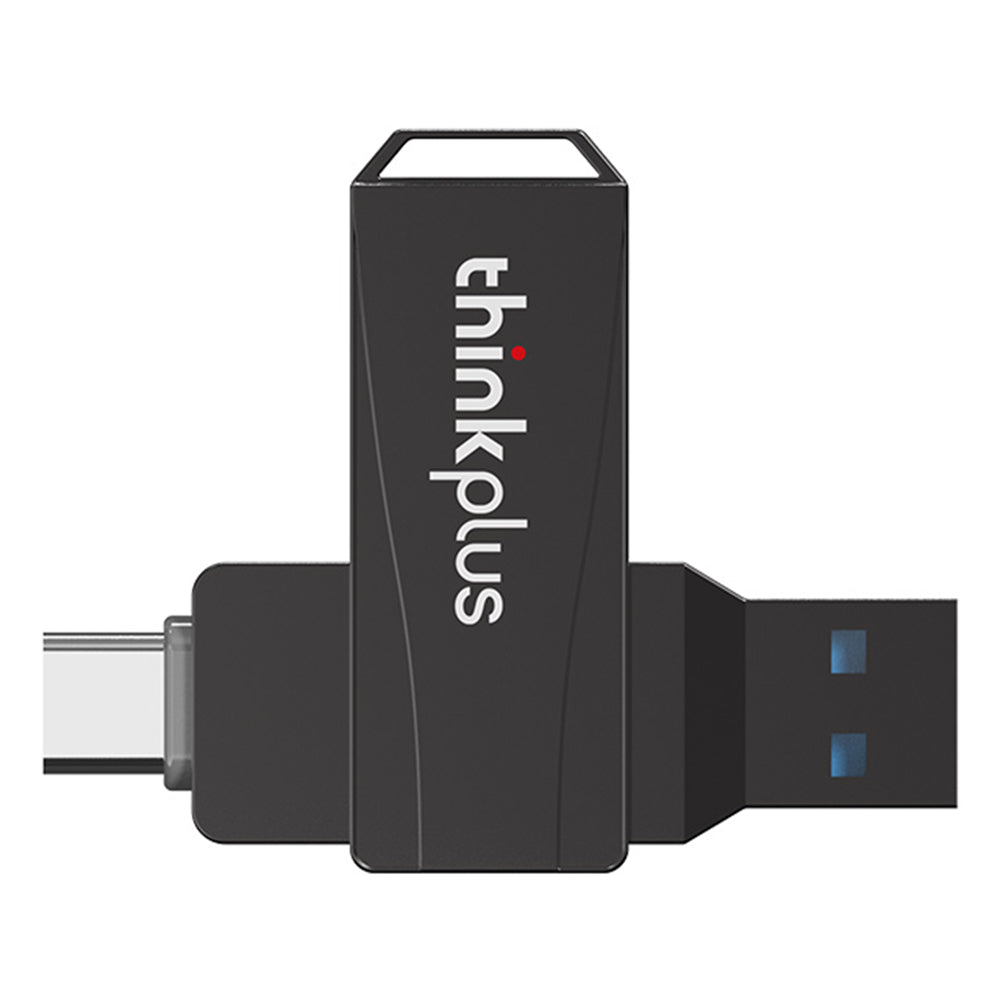 LENOVO THINKPLUS MU252 32GB Thumb Drive Rotation Photo Video Memory Stick USB C 3.1 Flash Drive USB+Type C 2-in-1 External Storage Tool