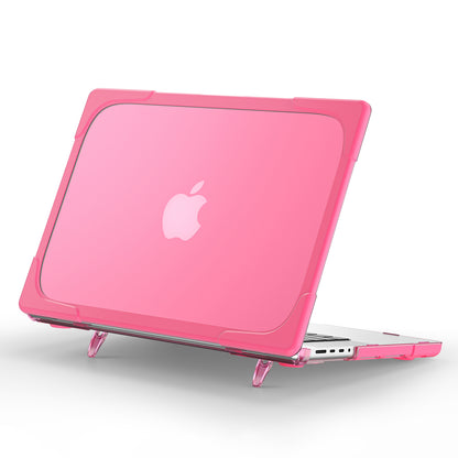 For MacBook Pro 16 inch (2021) Hard PC + TPU Laptop Case Anti-scratch Full-Protection Notebook Cover with Supporting Feet