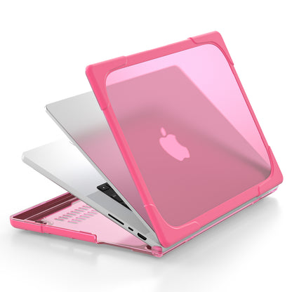 For MacBook Pro 16 inch (2021) Hard PC + TPU Laptop Case Anti-scratch Full-Protection Notebook Cover with Supporting Feet