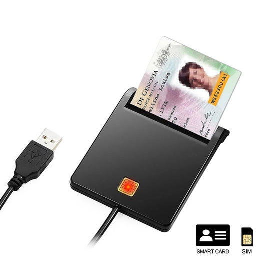 ROCKETEK SCR1 USB 2.0 Smart CAC Card Reader ID SIM Bank Card Adapter