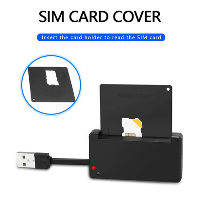 ROCKETEK SCR3 USB 2.0 Smart CAC ID SIM Bank Card Reader Computer Laptop Connector Adapter