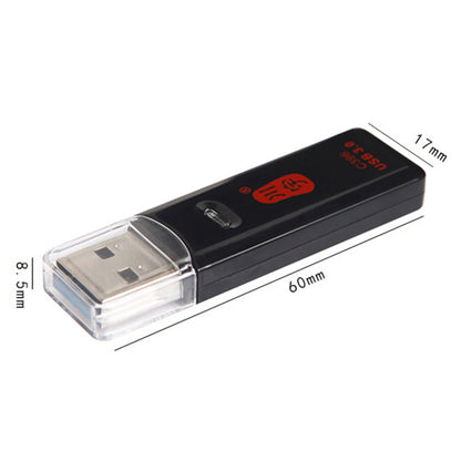 KAWAU C396DUO MINI Series 2-in-1 USB 3.0 5Gbps for SD / TF Memory Card Reader Support 2 Cards Simultaneously