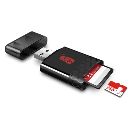 KAWAU C362 2 in 1 USB 3.1 to SD / TF Card Reader Adapter for SD / TF UHS-II 4.0 Memory Cards