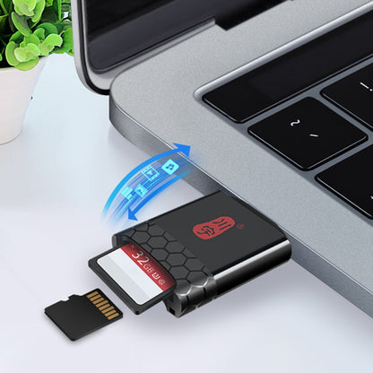 KAWAU C362 2 in 1 USB 3.1 to SD / TF Card Reader Adapter for SD / TF UHS-II 4.0 Memory Cards