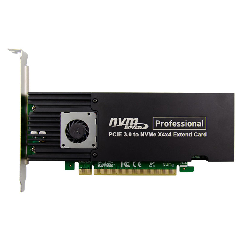 SSD Solid State Drive Adapter Expansion Card to ASM2824 PCI-E 3.0 X16 Four-channel NVMe