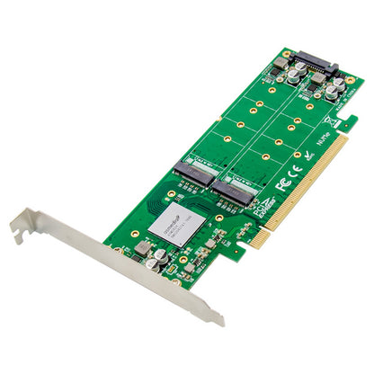 SSD Solid State Drive Adapter Expansion Card to ASM2824 PCI-E 3.0 X16 Four-channel NVMe