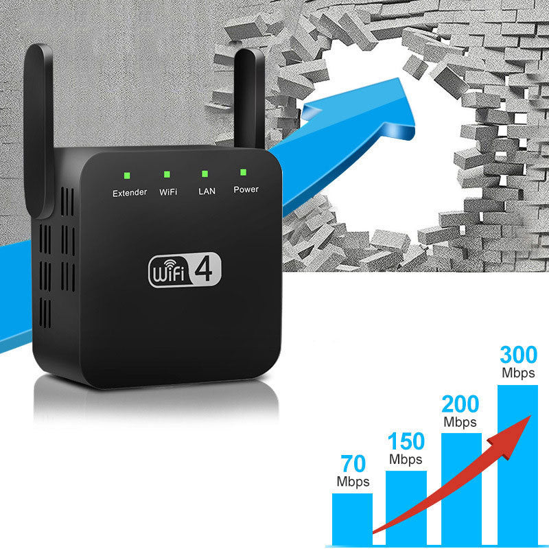 WD-611U 300Mbps 2.4GHz WiFi Extender Repeater Wireless Signal Booster Amplifier