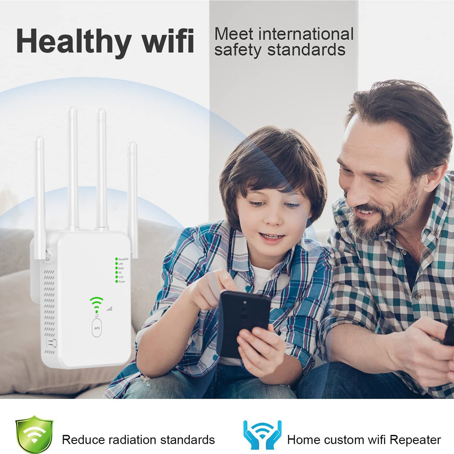 UNT-10 WiFi Repeater Router Wireless Signal Booster Dual-Band 1200Mbps WiFi Extender