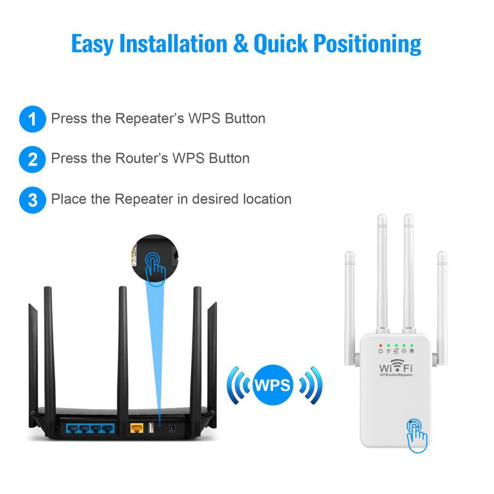 U9 Wireless Repeater 3-in-1 Function Wi-Fi Signal Booster 300Mbps WiFi Extender