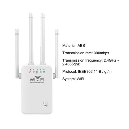 U9 Wireless Repeater 3-in-1 Function Wi-Fi Signal Booster 300Mbps WiFi Extender