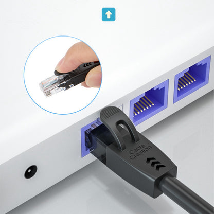 CABLECREATION 1m Elbow Design Network Wire, Cat6 Ethernet Cable Gigabit LAN Cable 10Gbps RJ45 Connector Internet Patch Cord