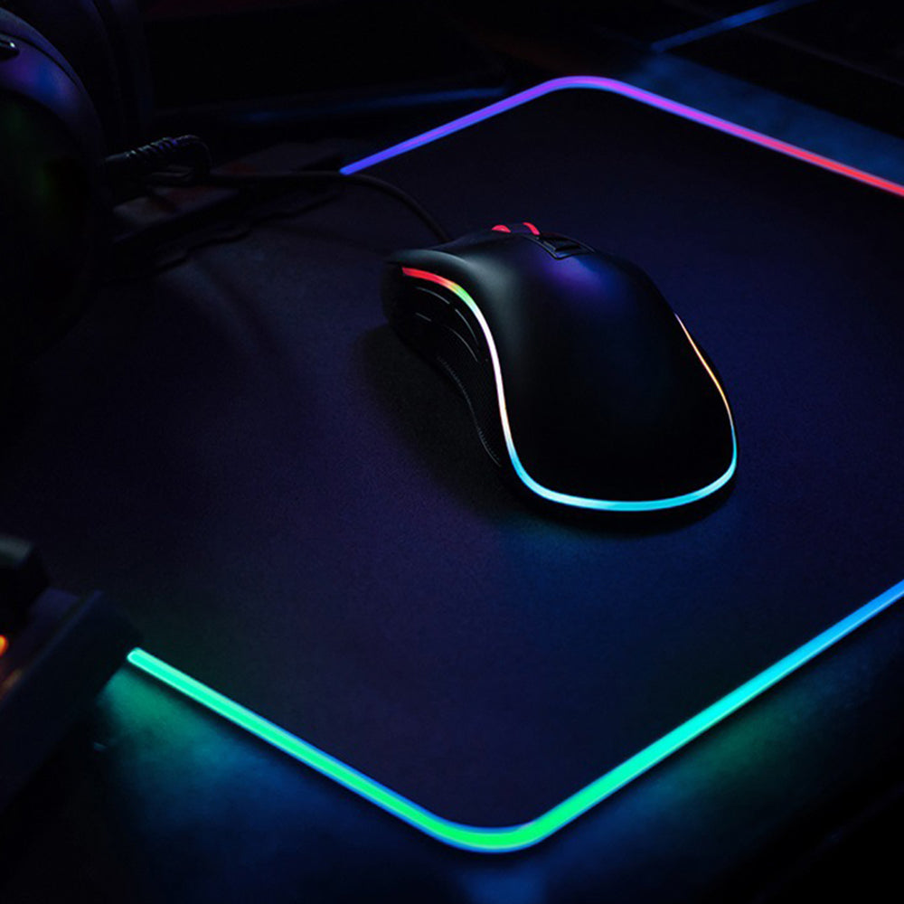 350x250x3mm RGB Gaming Mouse Pad USB Colorful LED Light Cool Mouse Mat