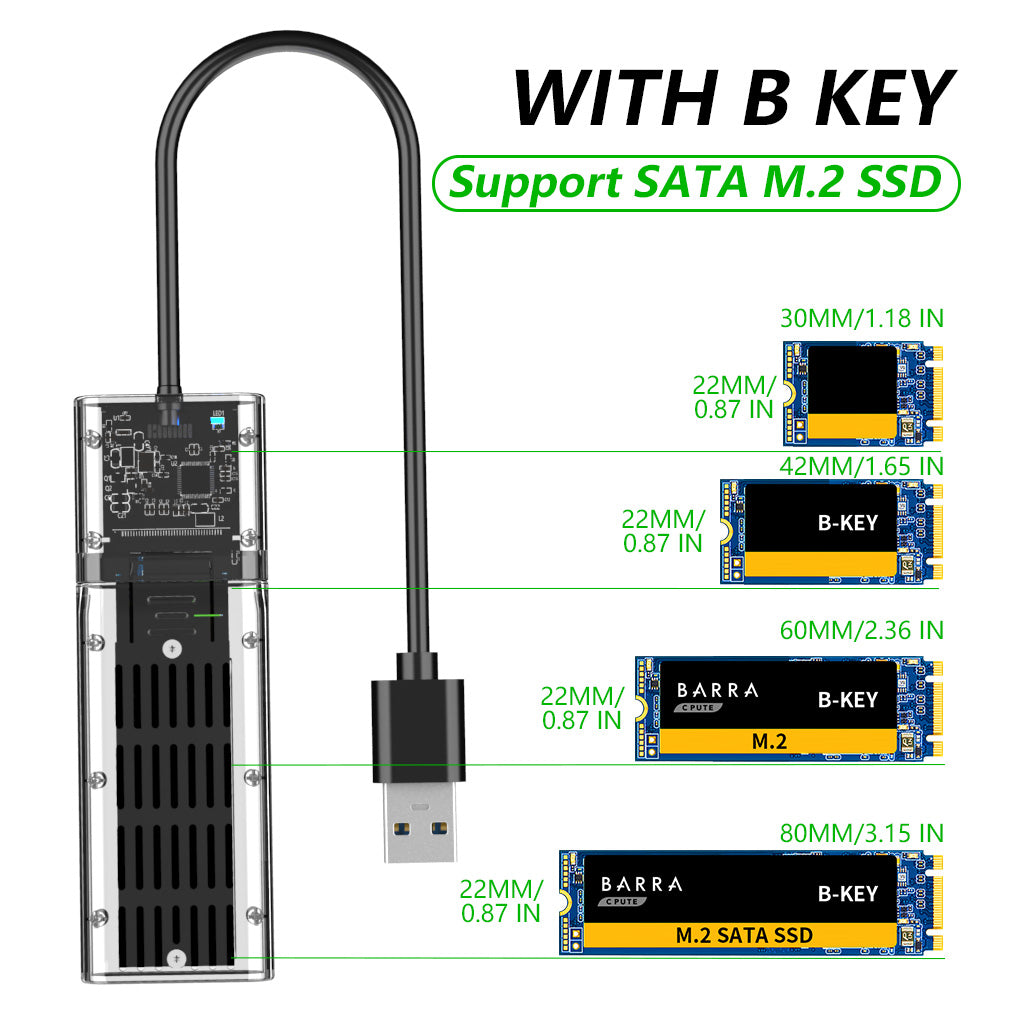 JMS578 USB3.0 SSD Solid State PCIE Protocol M.2 NGFF SATA Mobile Hard Disk Enclosure