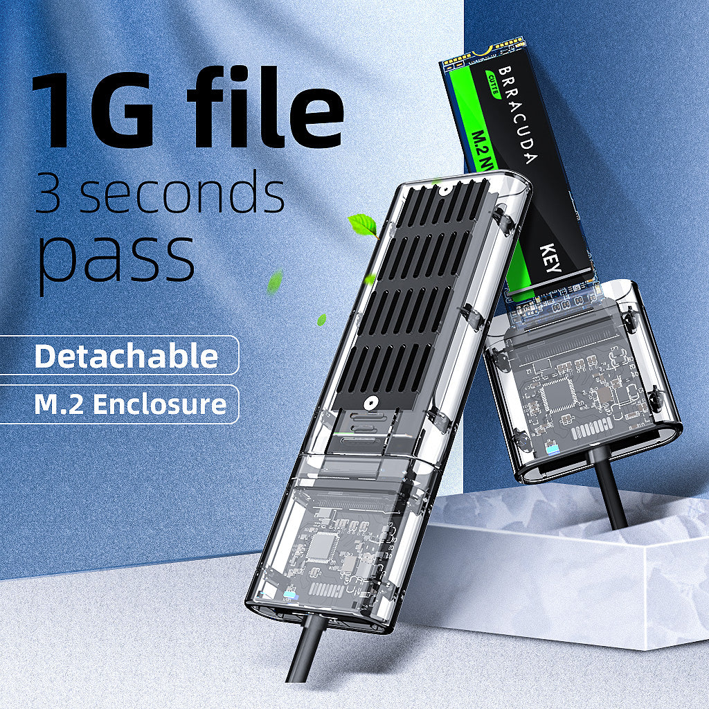 JMS578 USB3.0 SSD Solid State PCIE Protocol M.2 NGFF SATA Mobile Hard Disk Enclosure