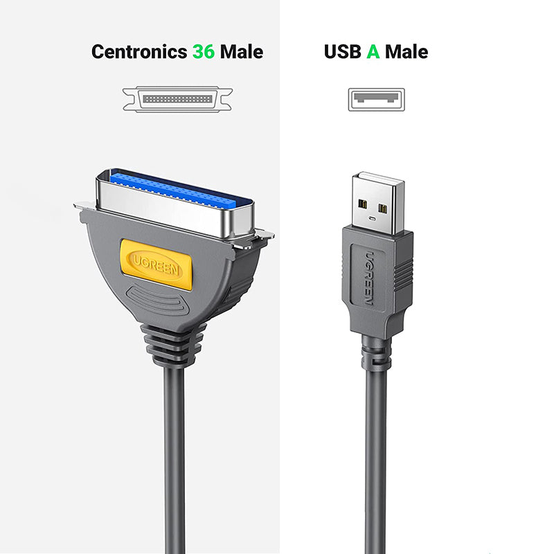 UGREEN 1.5m USB to DB36 IEEE1284 Male to Female Connector Centronics Parallel Printer Cable Adapter