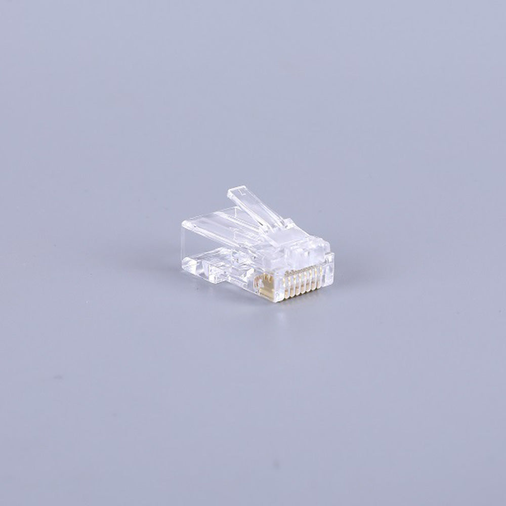 BAJEAL 100PCS RJ45 8P8C Cat6 Ends Cat 6 Crystal Connectors Heads Ethernet Cable Crimp Unshielded Pure Copper Gold-Plated Network Plugs