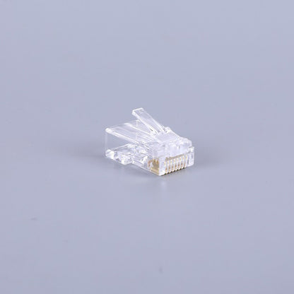 BAJEAL 100PCS RJ45 8P8C Cat6 Ends Cat 6 Crystal Connectors Heads Ethernet Cable Crimp Unshielded Pure Copper Gold-Plated Network Plugs