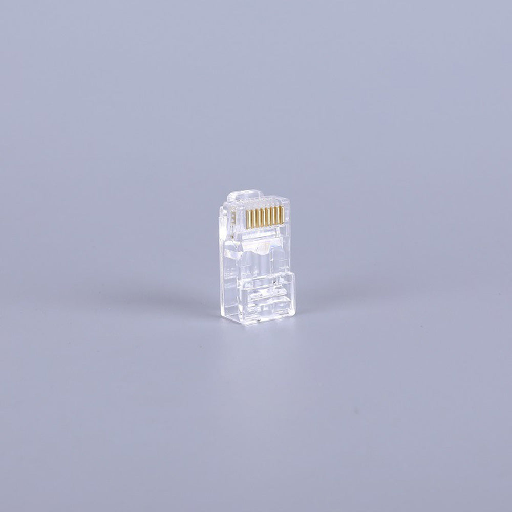 BAJEAL 100PCS RJ45 8P8C Cat6 Ends Cat 6 Crystal Connectors Heads Ethernet Cable Crimp Unshielded Pure Copper Gold-Plated Network Plugs